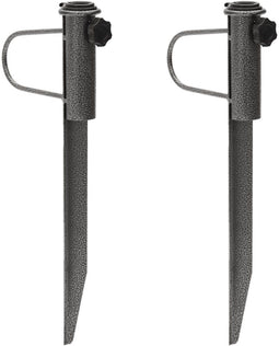 vidaXL - Parasolstandaards - met - pennen - 2 - st - 19x42 - cm - gegalvaniseerd - staal