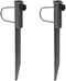 vidaXL - Parasolstandaards - met - pennen - 2 - st - 19x42 - cm - gegalvaniseerd - staal