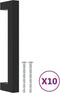 vidaXL - Handvatten - 10 - st - 128 - mm - roestvrij - staal - zwart