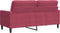 vidaXL - Tweezitsbank - 140 - cm - fluweel - wijnrood