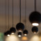 Atmooz - Hanglamp Balls 9 - zwart - rechthoek - Industrieel - Woonkamer / Slaapkamer / Eetkamer - Plafondlamp - Hoogte 140cm - Metaal