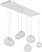 Atmooz - Hanglamp Merida - Wit - Metaal / Helder glas - Woonkamer / Slaapkamer / Eetkamer - Plafondlamp - Hoogte 120cm