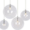 Atmooz - Hanglamp Merida - Wit - Metaal / Helder glas - Woonkamer / Slaapkamer / Eetkamer - Plafondlamp - Hoogte 120cm