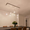 Atmooz - Hanglamp Merida - Wit - Metaal / Helder glas - Woonkamer / Slaapkamer / Eetkamer - Plafondlamp - Hoogte 120cm