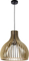Atmooz - Hanglamp Miguel - E27 - Woonkamer / Slaapkamer / Eetkamer - Plafondlamp - Naturel kleur - Hout - Hoogte : 55cm