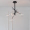 Atmooz - Hanglamp Mucho - Plafondlamp - Zwart - Metaal / Helder glas - Woonkamer / Slaapkamer / Eetkamer - Plafondlamp - Hoogte 120cm