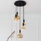 Atmooz - Hanglamp Sapa - 5 floating lampen - Industrieel - Woonkamer / Slaapkamer / Eetkamer - Plafondlamp - Zwart - Hoogte 130cm - Metaal