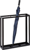 Atmooz - Parapluhouder Yucur met 3 vakken met lekbak - Rechthoekig - Paraplubak/Standaard - Voor binnen -Zwart - Hoogte 65cm - Metaal