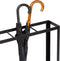 Atmooz - Parapluhouder Yucur met 3 vakken met lekbak - Rechthoekig - Paraplubak/Standaard - Voor binnen -Zwart - Hoogte 65cm - Metaal