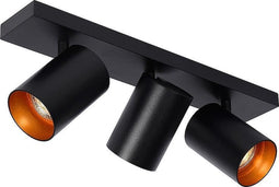 Atmooz - Plafondspots Nuo 3 - Opbouwspot - Slaapkamer / Woonkamer - 3 lichtpunten - Industrieel - Hoogte 12cm - Metaal