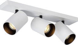 Atmooz - Plafondspots Plafondlamp Nuo 3 - Opbouwspot - 3 lichtbronnen - Wit - Slaapkamer / Woonkamer - Industrieel - Hoogte 12cm - Metaal