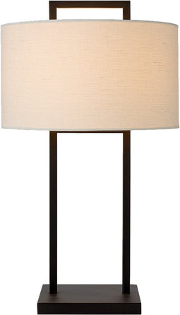 Atmooz - Tafellamp Belford - Met kap - Slaapkamer / Woonkamer / Eetkamer - Zwart - Metaal - Hoogte : 61cm