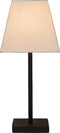 Atmooz - Tafellamp Buranella - Slaapkamer / Woonkamer - Industrieel - Zwart en witte kap - Hoogte 47cm - Metaal