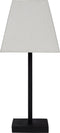 Atmooz - Tafellamp Buranella - Slaapkamer / Woonkamer - Industrieel - Zwart en witte kap - Hoogte 47cm - Metaal