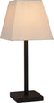 Atmooz - Tafellamp Buranella - Slaapkamer / Woonkamer - Industrieel - Zwart en witte kap - Hoogte 47cm - Metaal