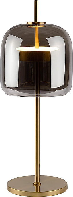 Atmooz - Tafellamp Ghandia - Slaapkamer / Woonkamer - Industrieel - Hoogte 61cm - Glazen bol + Metalen onderstel