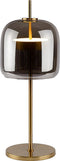 Atmooz - Tafellamp Ghandia - Slaapkamer / Woonkamer - Industrieel - Hoogte 61cm - Glazen bol + Metalen onderstel