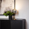 Atmooz - Tafellamp Ghandia - Slaapkamer / Woonkamer - Industrieel - Hoogte 61cm - Glazen bol + Metalen onderstel