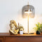 Atmooz - Tafellamp Ghandia - Slaapkamer / Woonkamer - Industrieel - Hoogte 61cm - Glazen bol + Metalen onderstel
