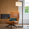 Atmooz - Vloerlamp Bolivia - Staande Lamp - Stalamp - Woonkamer - Zwart en witte kap - Hoogte 158cm - Metaal