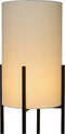 Atmooz - Vloerlamp Ruby - Staande Lamp - Stalamp - Woonkamer - Zwart en witte kap - Hoogte 136cm - Metaal