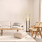 Atmooz - Vloerlamp Ruby - Staande Lamp - Stalamp - Woonkamer - Zwart en witte kap - Hoogte 136cm - Metaal