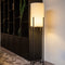 Atmooz - Vloerlamp Ruby - Staande Lamp - Stalamp - Woonkamer - Zwart en witte kap - Hoogte 136cm - Metaal