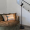 Atmooz - Vloerlamp Sinclair - Staande Lamp - Stalamp - Woonkamer - Zwarte buitenkant - Gouden binnenkant - Hoogte 150cm - Metaal