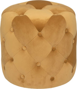 Atmosphera Adriana Poef - Velvet - Oker - Dia 38 cm