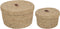 Atmosphera Arianna opbergmanden set van 2 stuks - 28x17cm - Riet