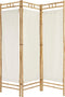 Atmosphera Bamboe Paravent/Kamerscherm - 140xH170cm - Wit