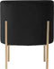 Atmosphera Bijzet krukje/zit kruk Verona - metaal/fluweel stof - zwart/goud - D33 x H40 cm