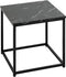 Atmosphera Bijzettafels met marmereffect - 38xH40cm - Set van 2 stuks - Zwart