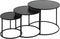 Atmosphera Bijzettafels Noah - Ø35/56/54xH45cm - Set van 3 stuks - Zwart