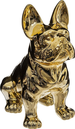 Atmosphera Bulldog beeld - Goud - Decoratie - Sierbeeld - Steengoud - H22 cm