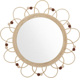 Atmosphera Campagne spiegel in rotan D38cm