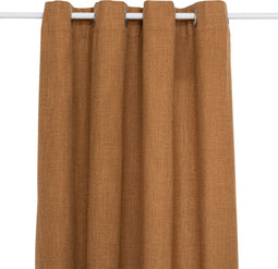 Atmosphera Clem Gordijn 140x260cm - Gordijnen kant en klaar met haakjes ringen - Kaneel