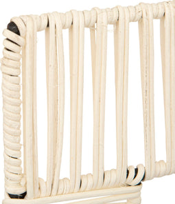 Atmosphera Cosy wandrek fotohouder met krijbord- metaal rotan - plus accessoires - 60 x 68 CM