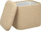 Atmosphera Dani poef set van 2 - Teddy - Met opbergruimte - Beige