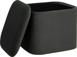 Atmosphera Dani poef set van 2 - Teddy - Met opbergruimte - Grijs