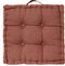 Atmosphera Deluxe Vloerkussen 40x40x8cm met handvat en 4 knopen - Terracotta