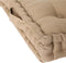 Atmosphera Deluxe Vloerkussen 40x40x8cm met handvat en 4 knopen - Linnenbeige
