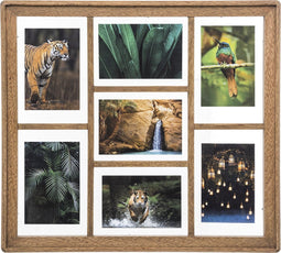 Atmosphera Eliot fotolijst - Mangohout - 7 Foto's - Fotokader