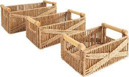 Atmosphera Eugène opbergmanden - Set van 3 stuks - 26/31/36cm - Beige