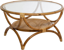 Atmosphera Farah Salontafel/Koffietafel - D90cm - Rotan