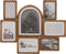 Atmosphera Felisa houten pell-mell fotokaders - Set van 7 stuks - Bruin