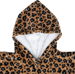 Atmosphera Fleecedeken Met Mouwen - Hoodie blanket - Tv deken - Leopard