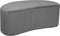 Atmosphera Fluwelen bank - Malone - Donkergrijs - 98x51cm