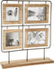 Atmosphera Fotohouder - Fotostaander hout metaal - 4 foto's - Decoratie - 8 foto's - Draaibaar - Op staander