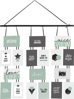 Atmosphera Fotokader acryl - Fotohanger - Wanddecoratie - 18 foto's - 10x15 cm - Zwart - Maat 3560234468504